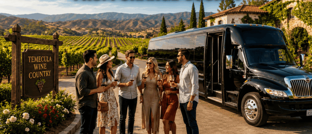 Private wine tour limousine in Temecula wine country