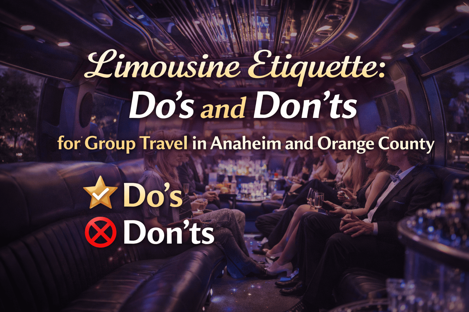 Limousine Etiquette for Group Travel in Orange County