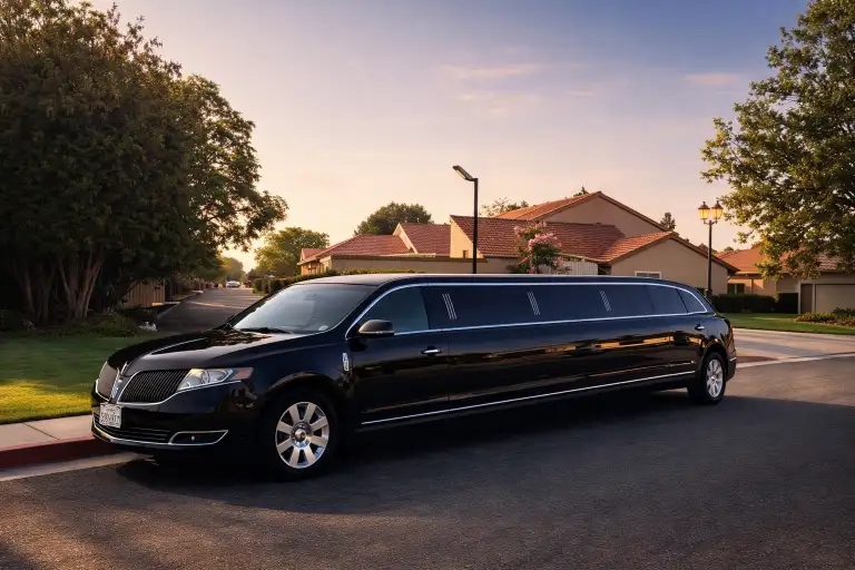 Black Lincoln MKT stretch limousine
