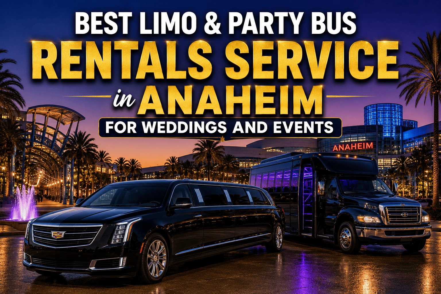 Best Limo & Party Bus Rentals Service in Anaheim for Events