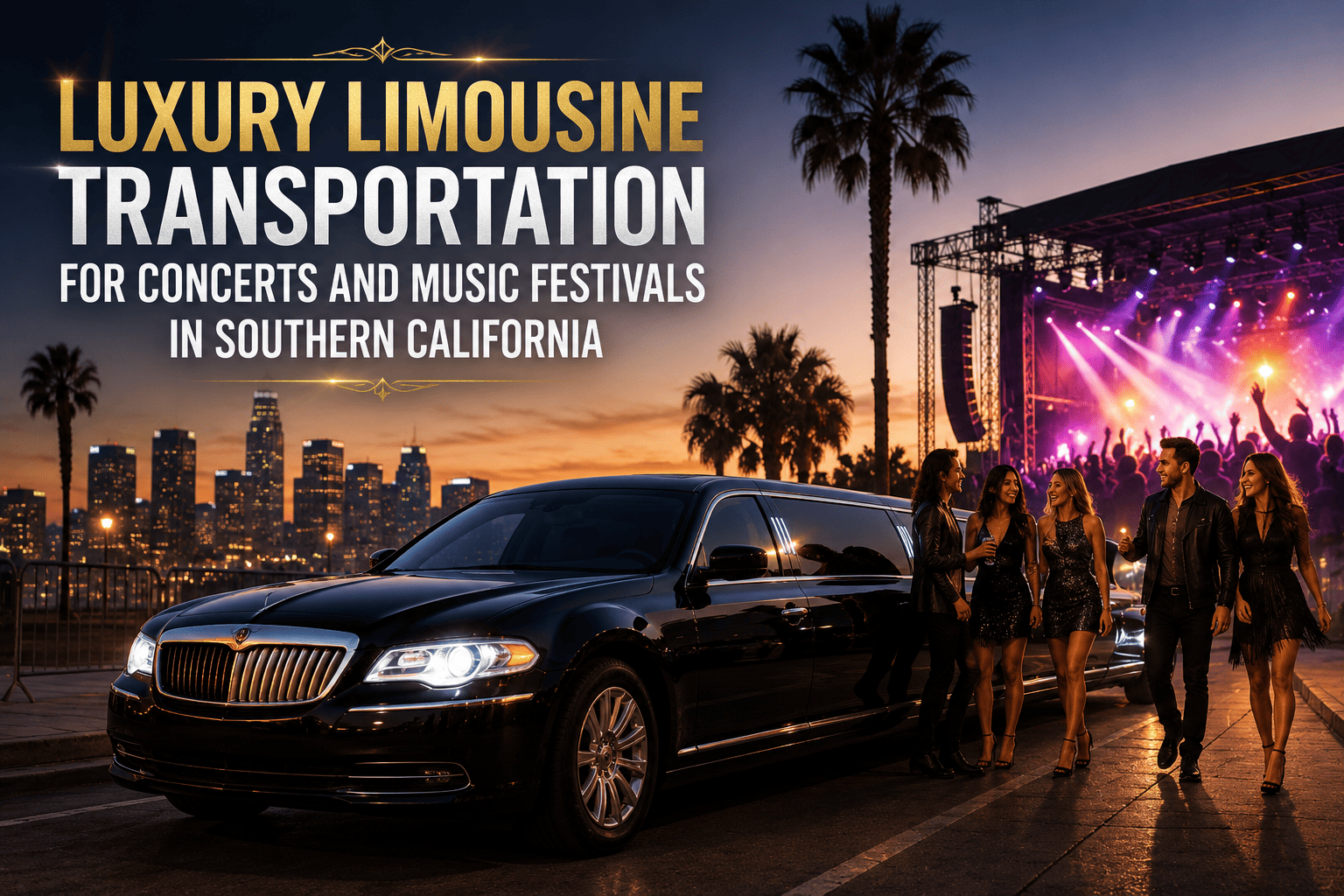 Luxury Limousine for Concerts & Music Festivals in Southern California