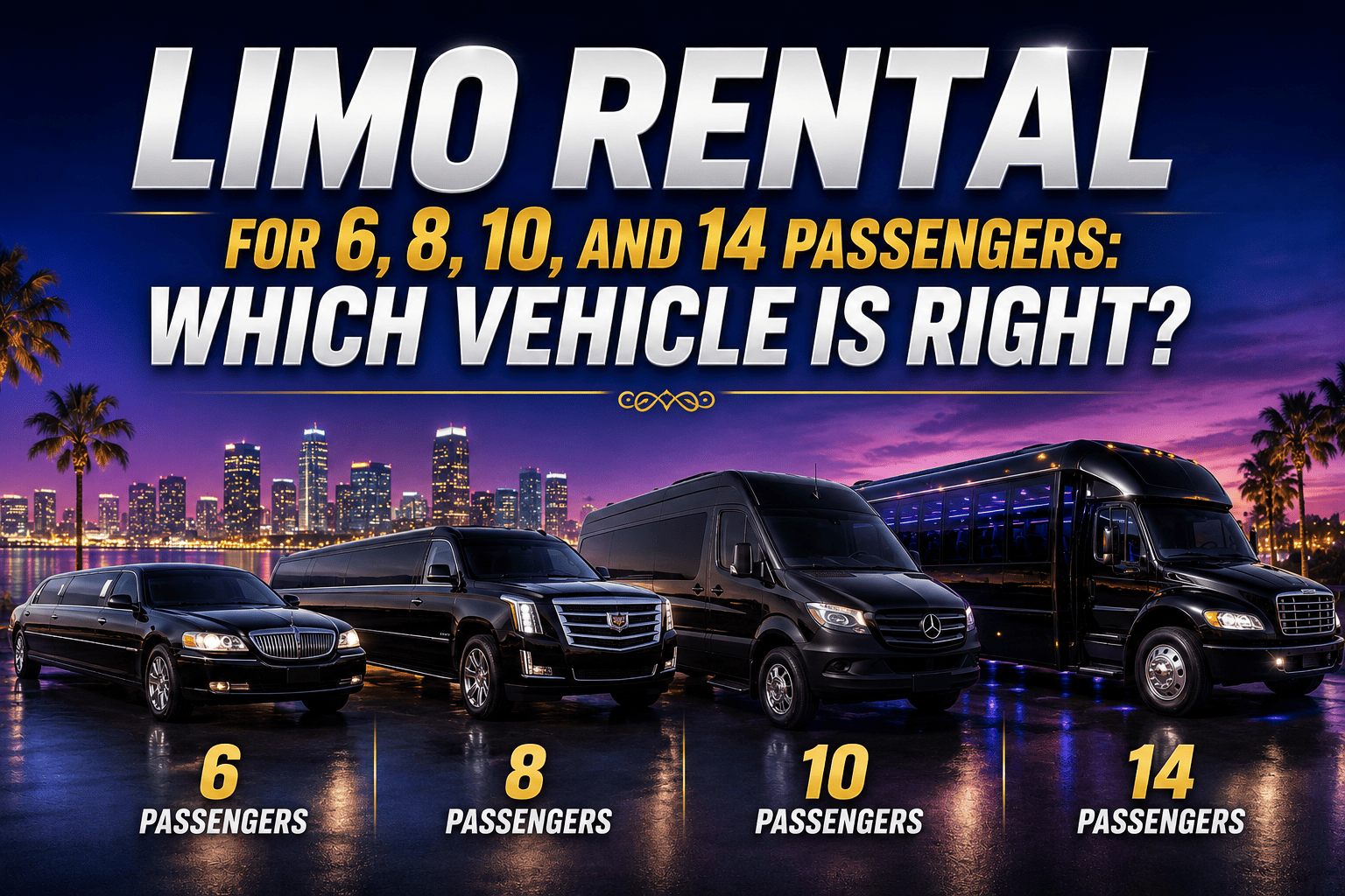 Limo Rental for 6, 8, 10 & 14 Passengers | Orange County