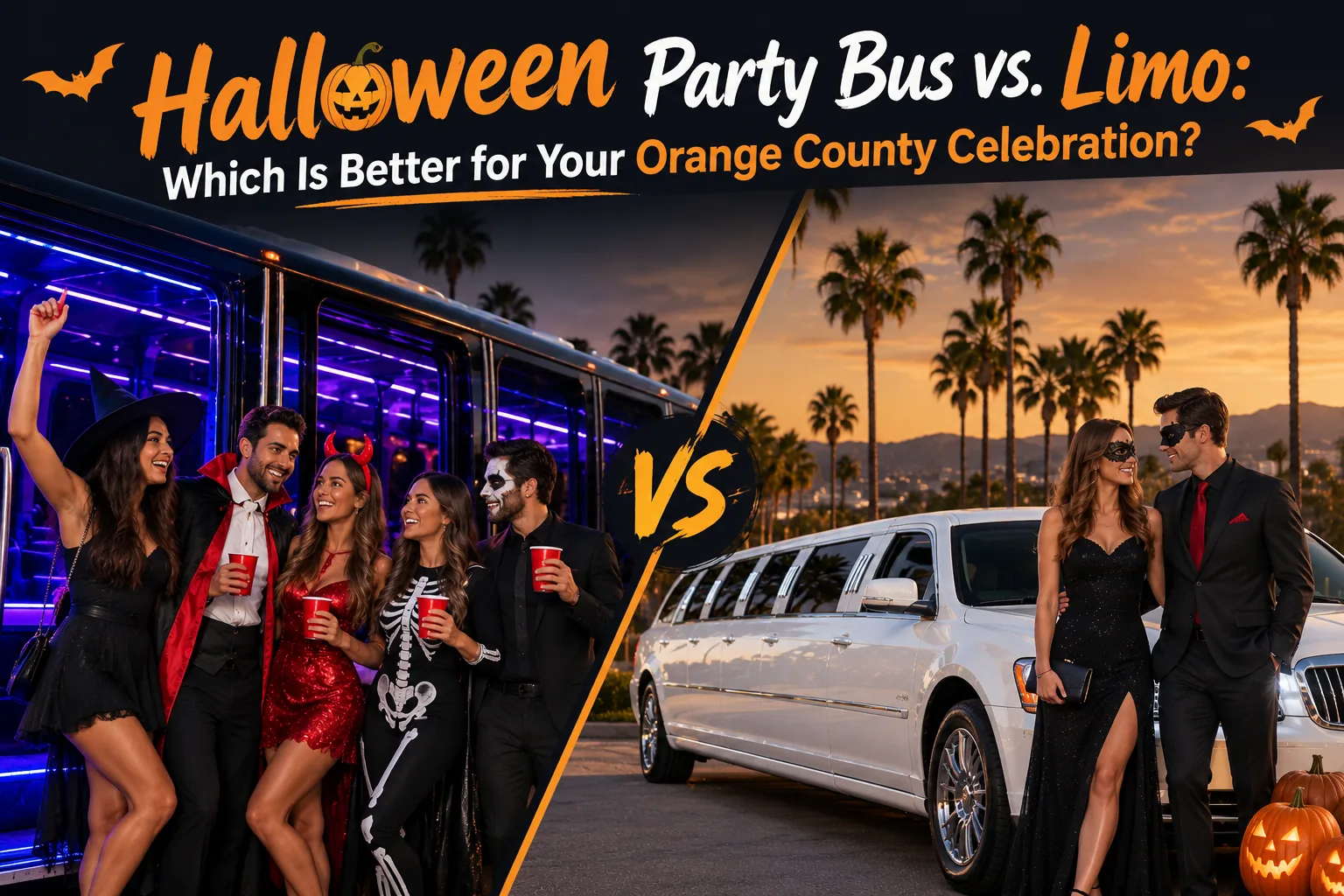 Halloween Party Bus vs. Limo in Orange County | Which Is Better?